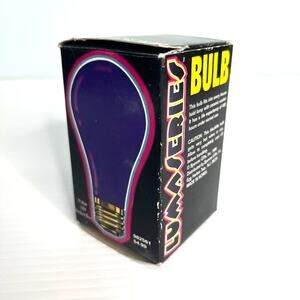 Vintage Spencer Gifts Lumaseries Black Light Party Bulb 75 Watt Tested 982561